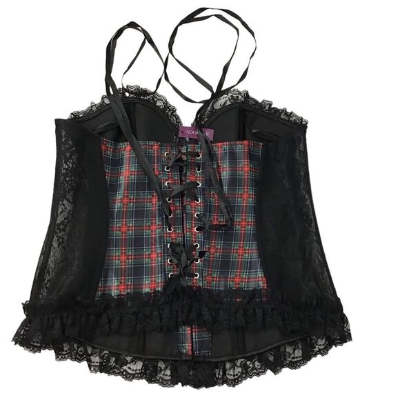 Adore Me Black Plus Unlined Corset New Size 1X - Picture 6 of 10